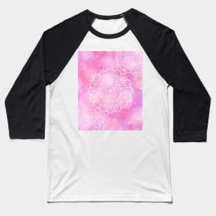 Pink sparkling mandala Baseball T-Shirt